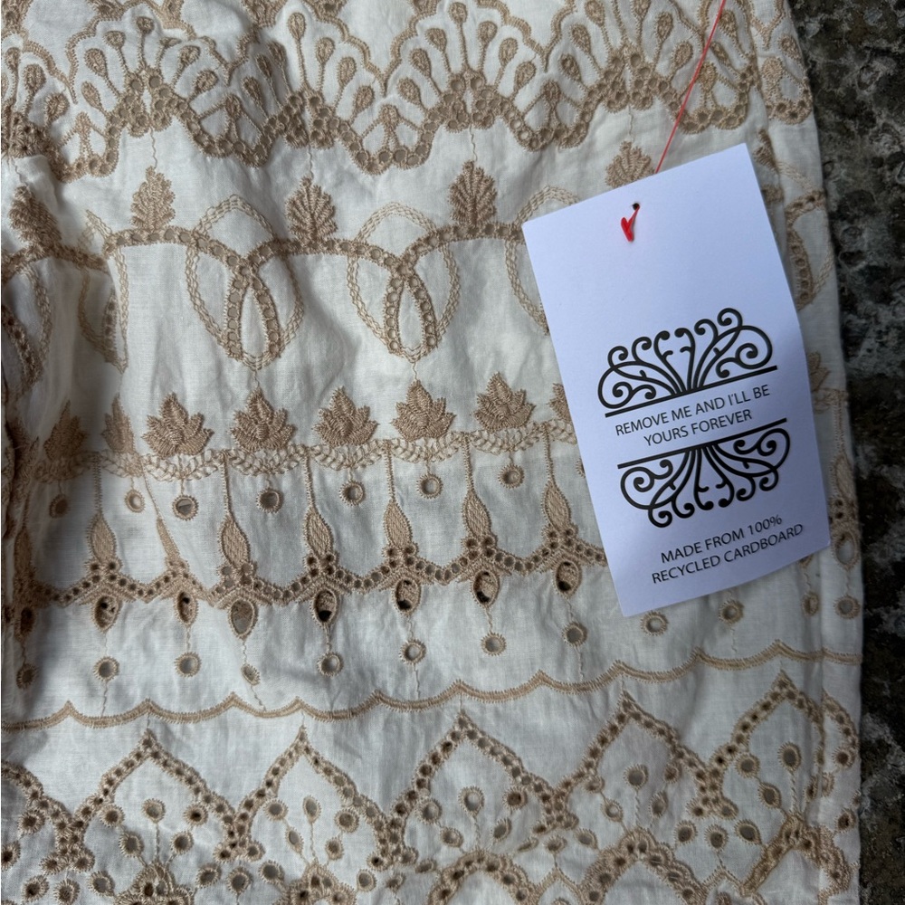 Never Fully Dressed Camel Borderie Olivia Trousers - Picture 2 of 7